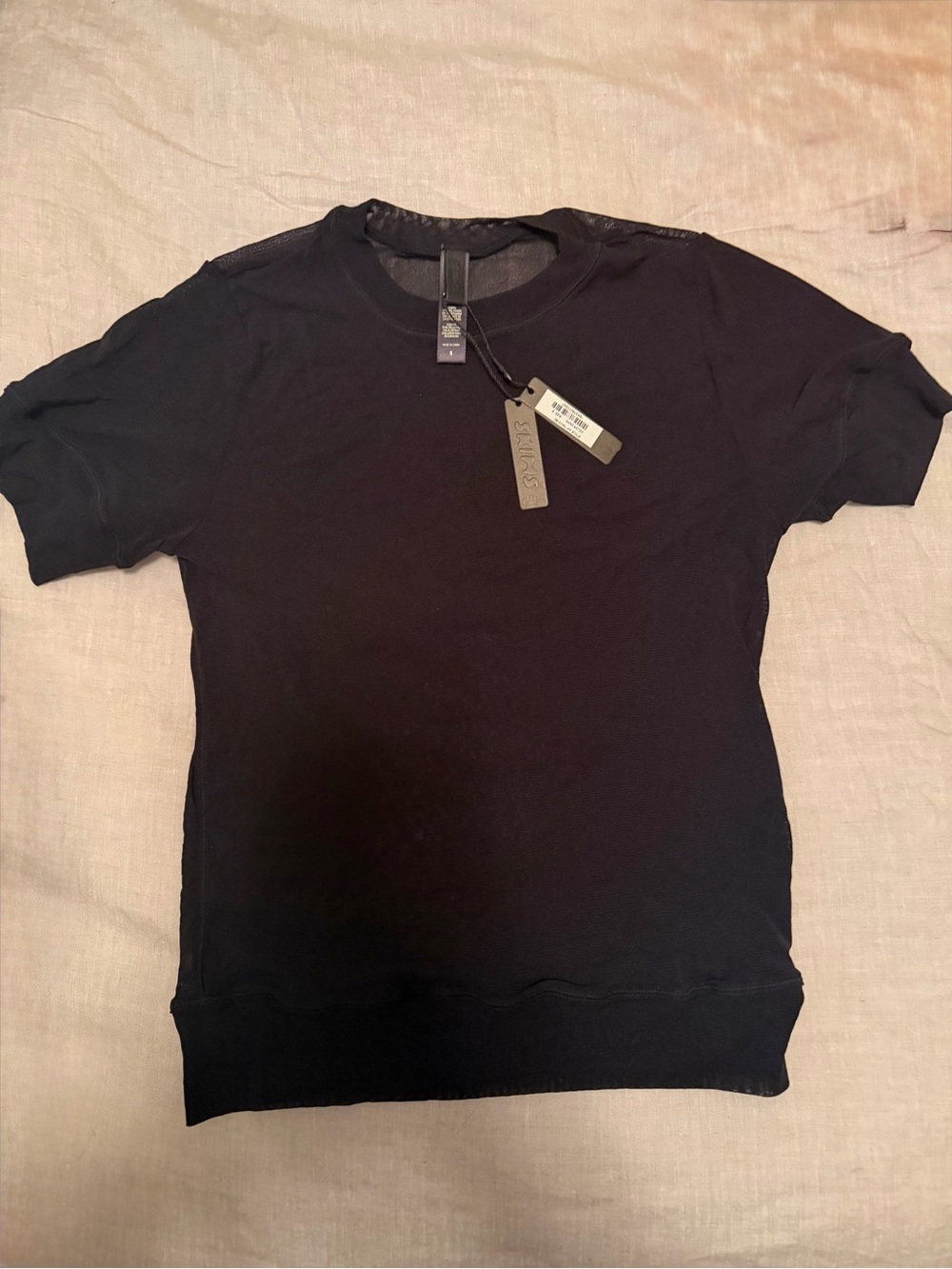 SKIMS Black Short-Sleeve Crew Tee